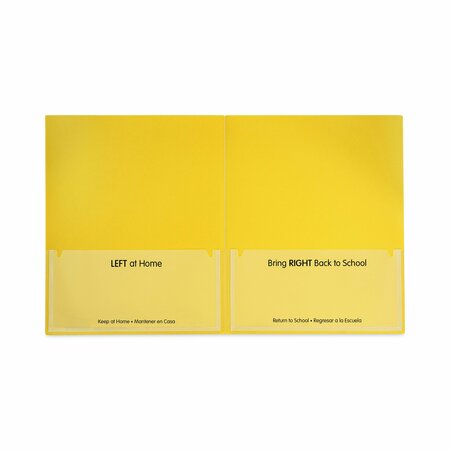 C-Line Products Classroom Connector Folders, 11 x 8.5, Yellow, 25PK 32006